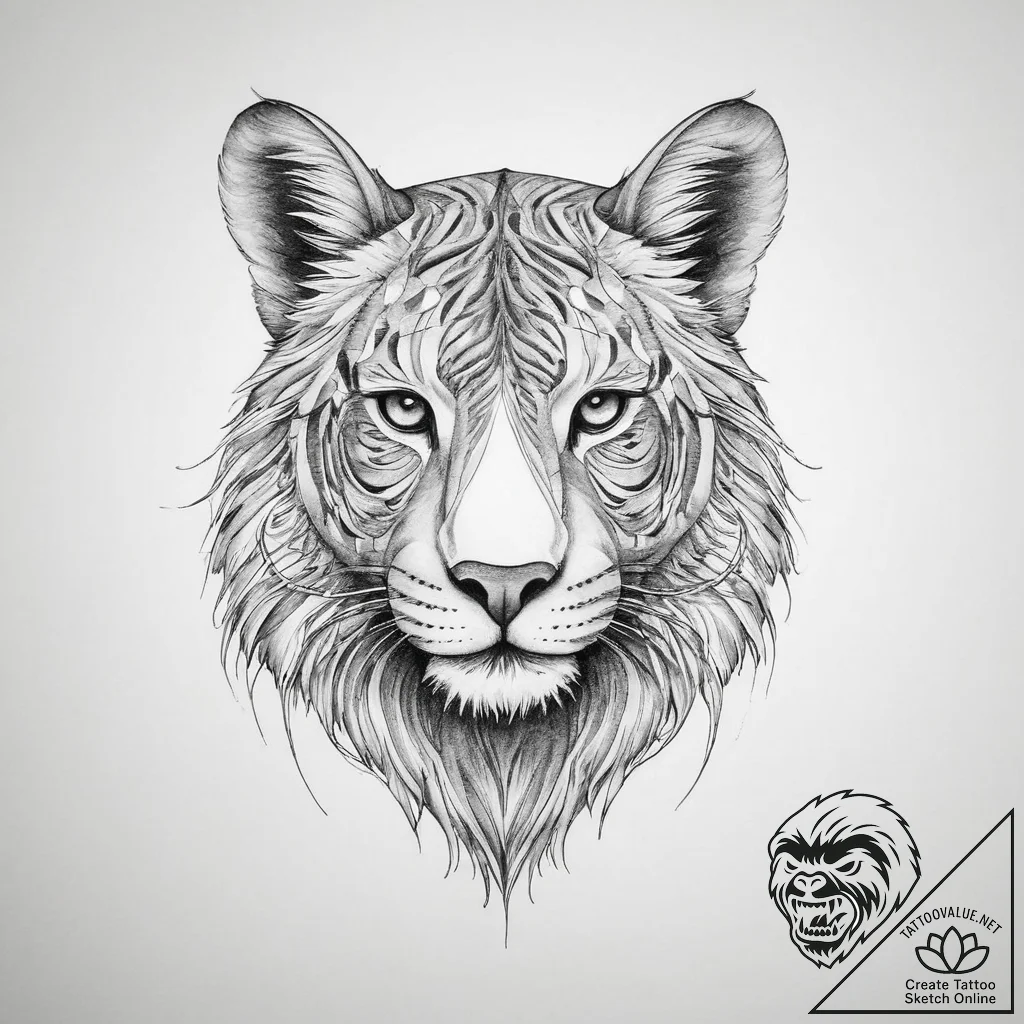 Tattoo sketch тонкие линии в виде животного - tattoo sketch (№1756277824_0, 27.08.2025 06:57) — tattoovalue.net