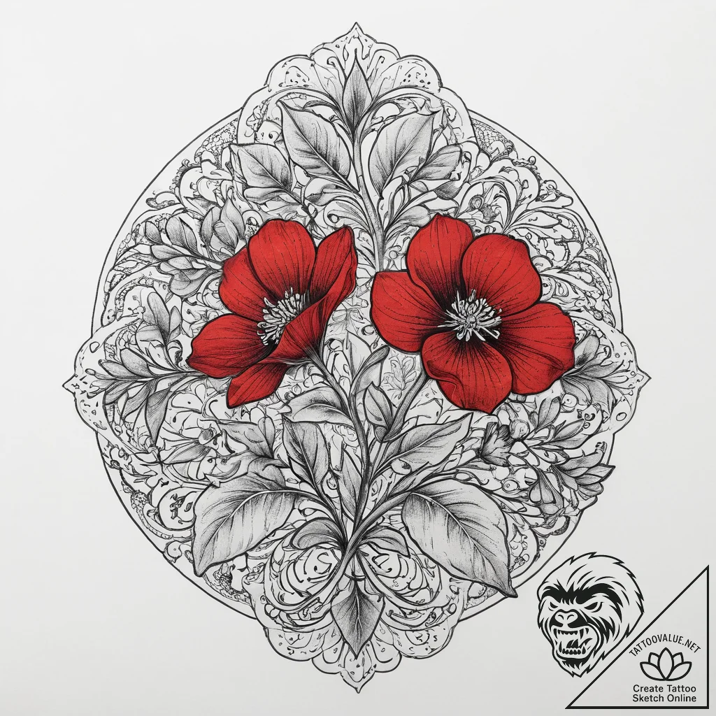 Tattoo sketch oregano, tattoo line art, on a... - tattoo sketch (№1756278022_0, 27.08.2025 07:00) — tattoovalue.net