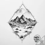 Tattoo sketch desert – tattoo sketch (№1756279011_0, 27.08.2025 07:16) — tattoovalue.net
