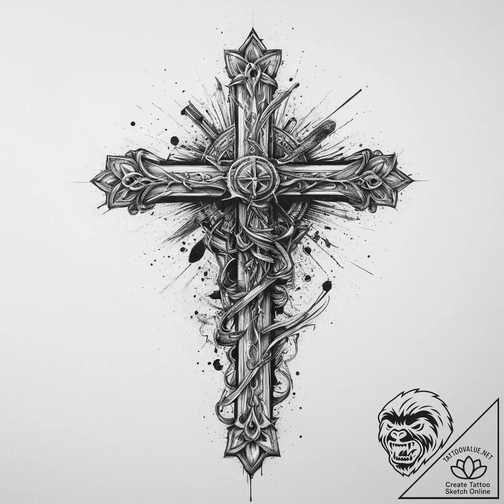 Tattoo sketch emotion, concept art for tattoo... - tattoo sketch (№1756279404_0, 27.08.2025 07:23) — tattoovalue.net