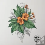 Tattoo sketch ginger plant, artistic tattoo s… – tattoo sketch (№1756280587_0, 27.08.2025 07:43) — tattoovalue.net