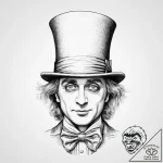 Tattoo sketch willy wonka top hat, tattoo fla… – tattoo sketch (№1756280785_0, 27.08.2025 07:46) — tattoovalue.net