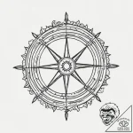 Tattoo sketch ship’s wheel tattoo, ink illust… – tattoo sketch (№1756283153_0, 27.08.2025 08:25) — tattoovalue.net