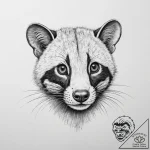 Tattoo sketch civet – tattoo sketch (№1756283350_0, 27.08.2025 08:29) — tattoovalue.net