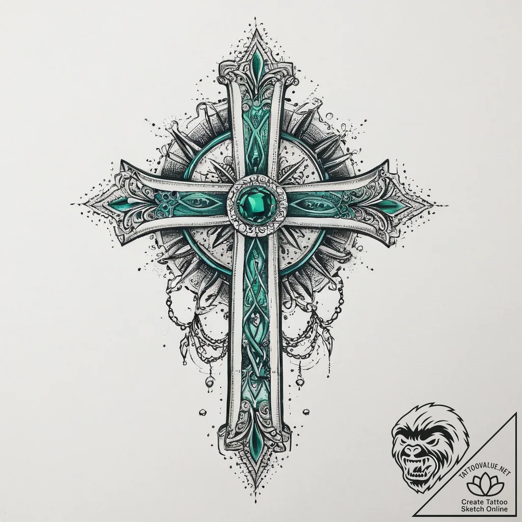 Tattoo sketch emerald, tattoo drawing outline... - tattoo sketch (№1756283548_0, 27.08.2025 08:32) — tattoovalue.net