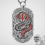 Tattoo sketch dog tags and a snake, artistic… – tattoo sketch (№1756286905_0, 27.08.2025 09:28) — tattoovalue.net