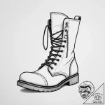 Tattoo sketch combat boot with a chain, tatto… – tattoo sketch (№1756287300_0, 27.08.2025 09:35) — tattoovalue.net
