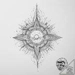 Tattoo sketch cosmic past, tattoo line art, o… – tattoo sketch (№1756289080_0, 27.08.2025 10:04) — tattoovalue.net