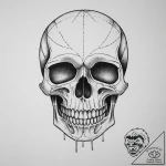 Tattoo sketch graphic череп, artistic tattoo… – tattoo sketch (№1756289277_0, 27.08.2025 10:07) — tattoovalue.net