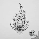 Tattoo sketch fire with a flame, artistic tat… – tattoo sketch (№1756290662_0, 27.08.2025 10:31) — tattoovalue.net
