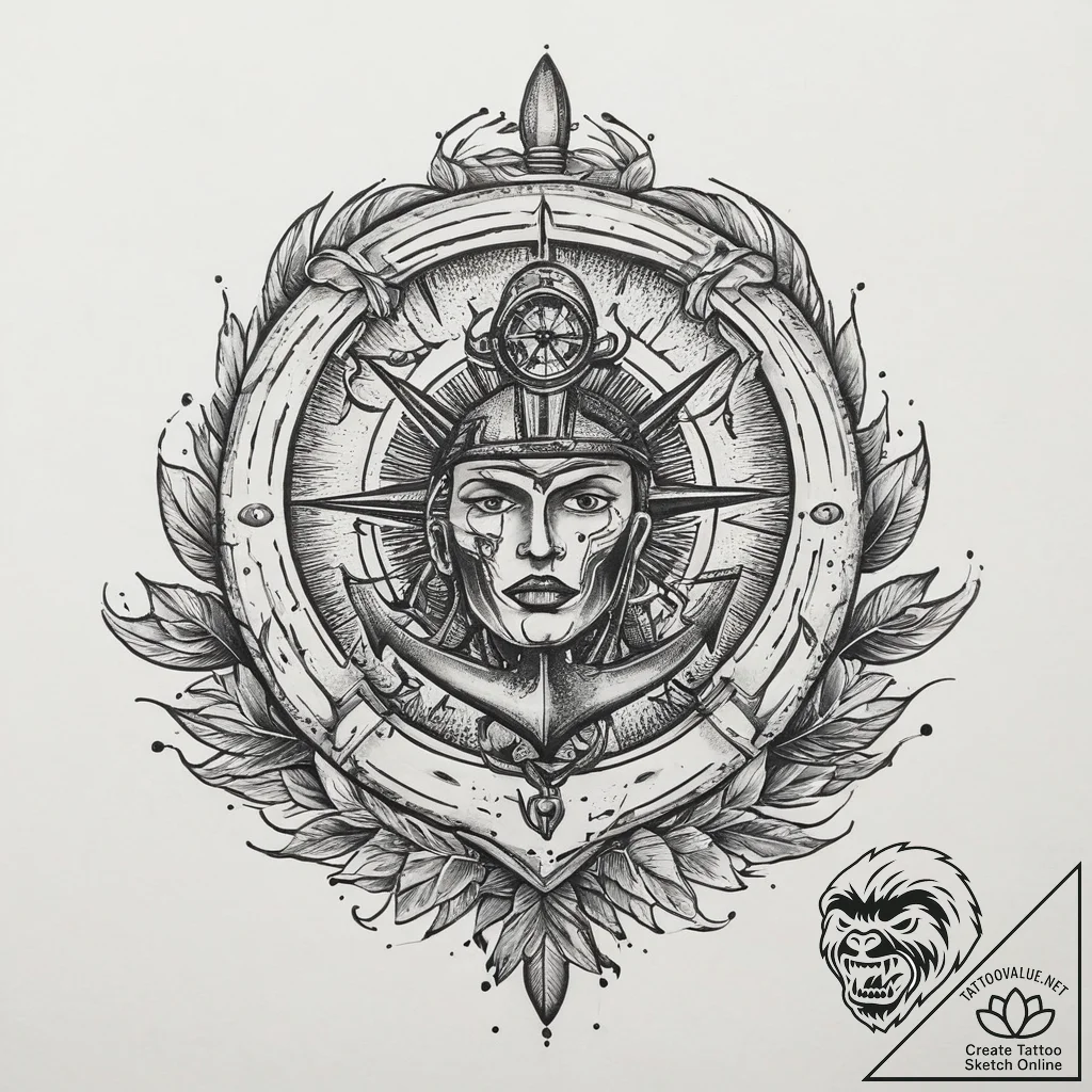 Tattoo sketch copy, concept art for tattoo, m... - tattoo sketch (№1756293230_0, 27.08.2025 11:13) — tattoovalue.net