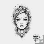 Tattoo sketch cosmic character, tattoo sketch… – tattoo sketch (№1756294623_0, 27.08.2025 11:37) — tattoovalue.net
