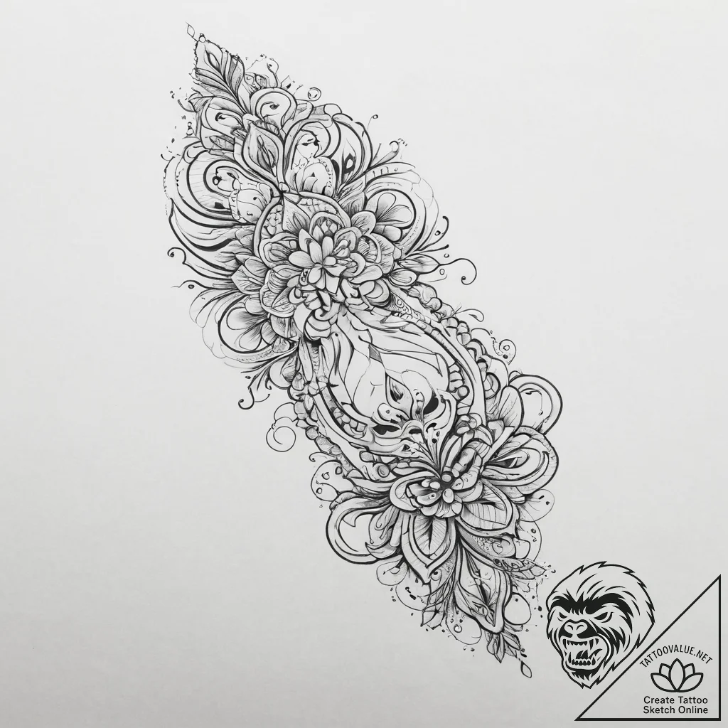 Tattoo sketch foot, tattoo flash sheet design... - tattoo sketch (№1756296407_0, 27.08.2025 12:06) — tattoovalue.net