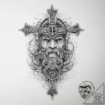 Tattoo sketch узор в виде викинга, tattoo fla… – tattoo sketch (№1756296606_0, 27.08.2025 12:10) — tattoovalue.net