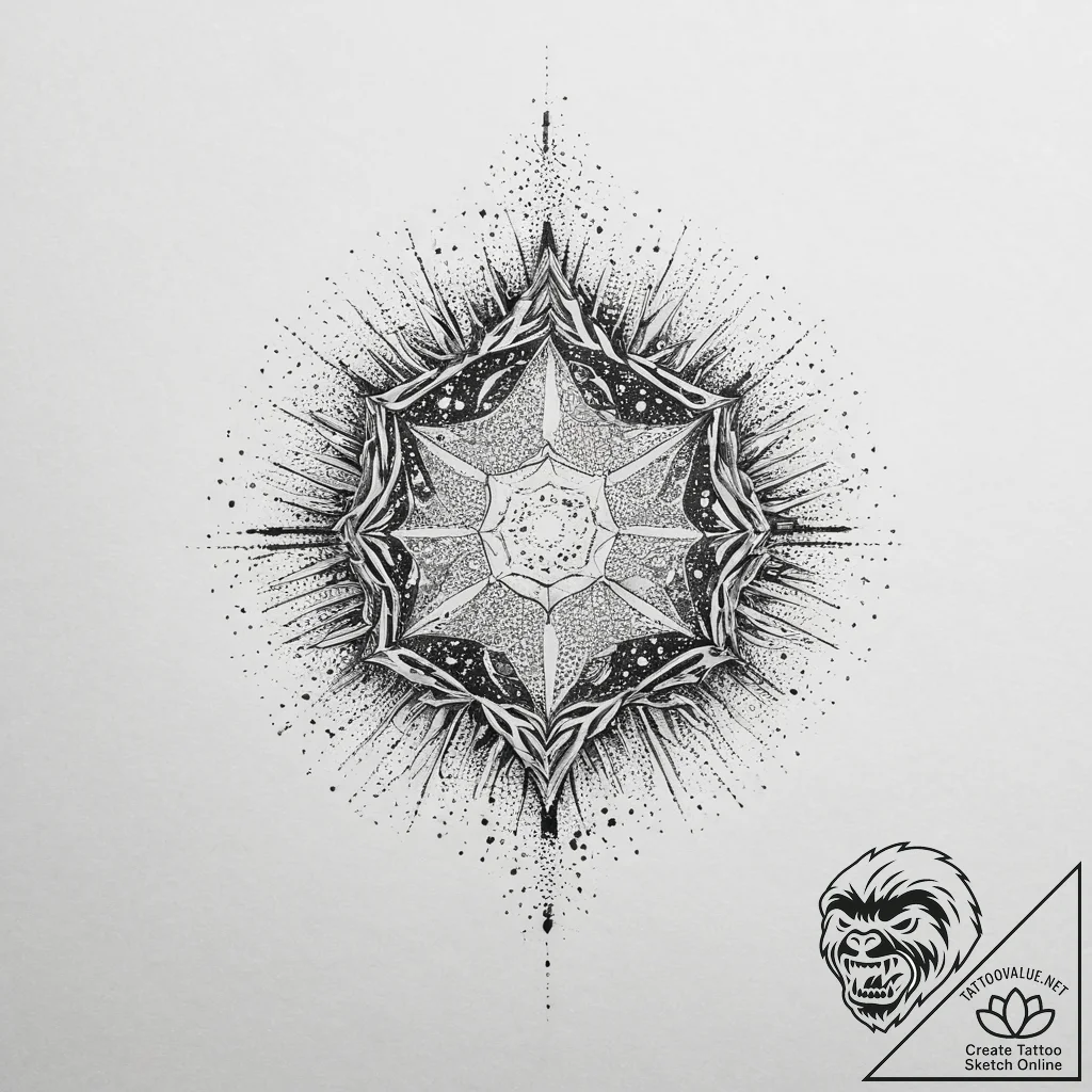 Tattoo sketch cosmic soil, tattoo drawing out... - tattoo sketch (№1756299996_0, 27.08.2025 13:06) — tattoovalue.net