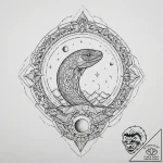 Tattoo sketch turtleneck sweater with a moon,… – tattoo sketch (№1756300788_0, 27.08.2025 13:19) — tattoovalue.net