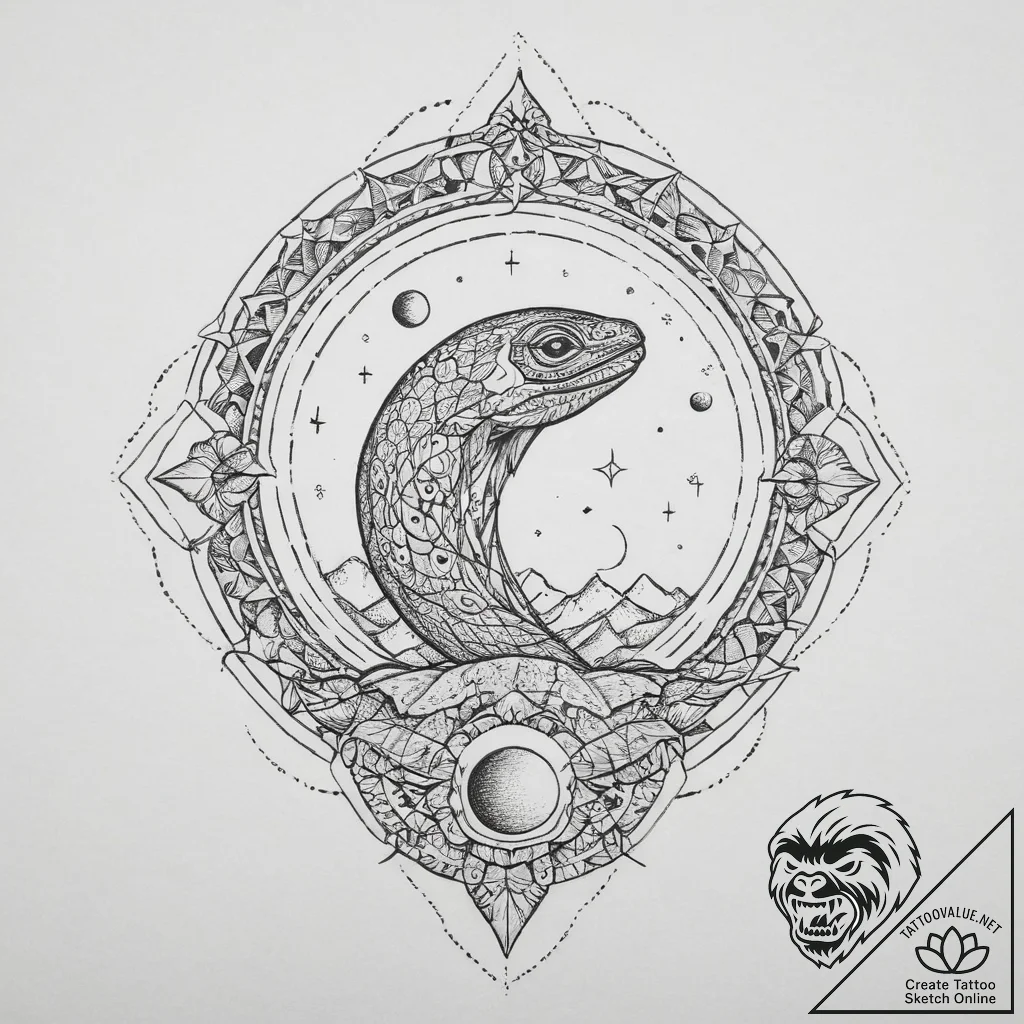 Tattoo sketch turtleneck sweater with a moon,... - tattoo sketch (№1756300788_0, 27.08.2025 13:19) — tattoovalue.net