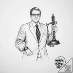 Tattoo sketch lawyer a person with a gavel – tattoo sketch (№1756301593_0, 27.08.2025 13:33) — tattoovalue.net