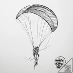Tattoo sketch paragliding a person in the sky… – tattoo sketch (№1756301791_0, 27.08.2025 13:36) — tattoovalue.net