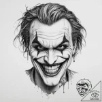 Tattoo sketch joker smile, concept art for ta… – tattoo sketch (№1756301991_0, 27.08.2025 13:39) — tattoovalue.net