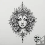 Tattoo sketch divine presence, tattoo sketch… – tattoo sketch (№1756303178_0, 27.08.2025 13:59) — tattoovalue.net