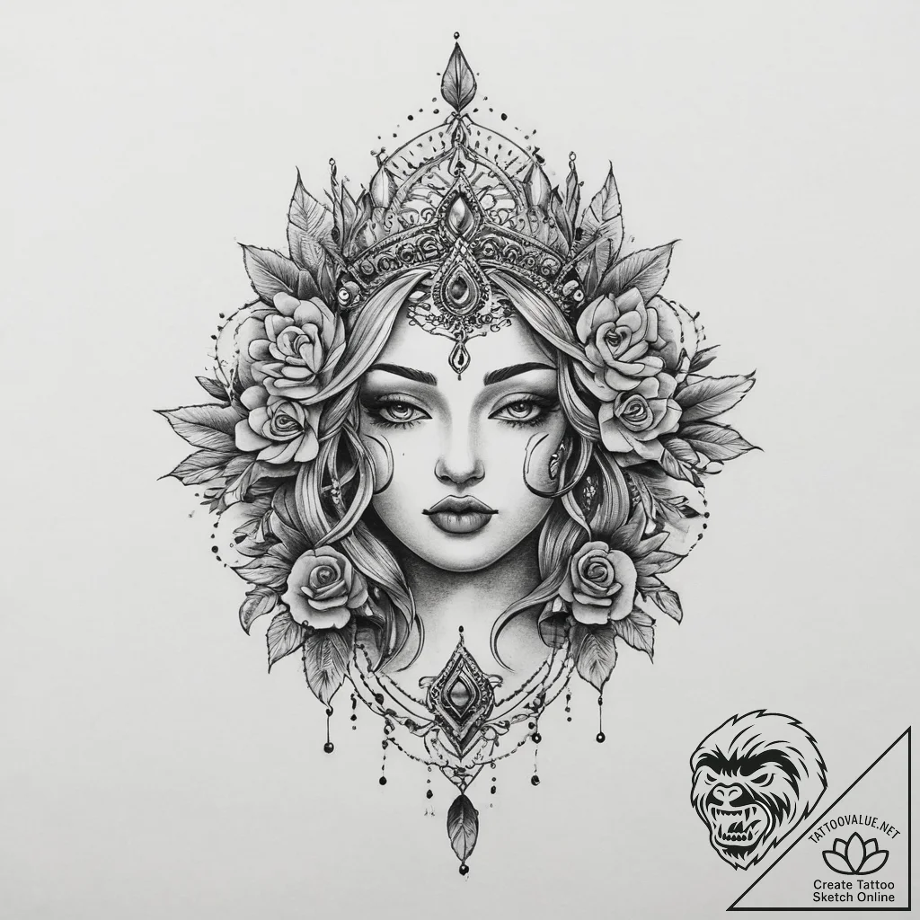 Tattoo sketch divine presence, tattoo sketch... - tattoo sketch (№1756303178_0, 27.08.2025 13:59) — tattoovalue.net