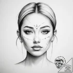 Tattoo sketch face – tattoo sketch (№1756303968_0, 27.08.2025 14:12) — tattoovalue.net