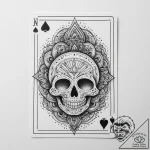 Tattoo sketch chicano игральные карты, tattoo… – tattoo sketch (№1756304163_0, 27.08.2025 14:16) — tattoovalue.net