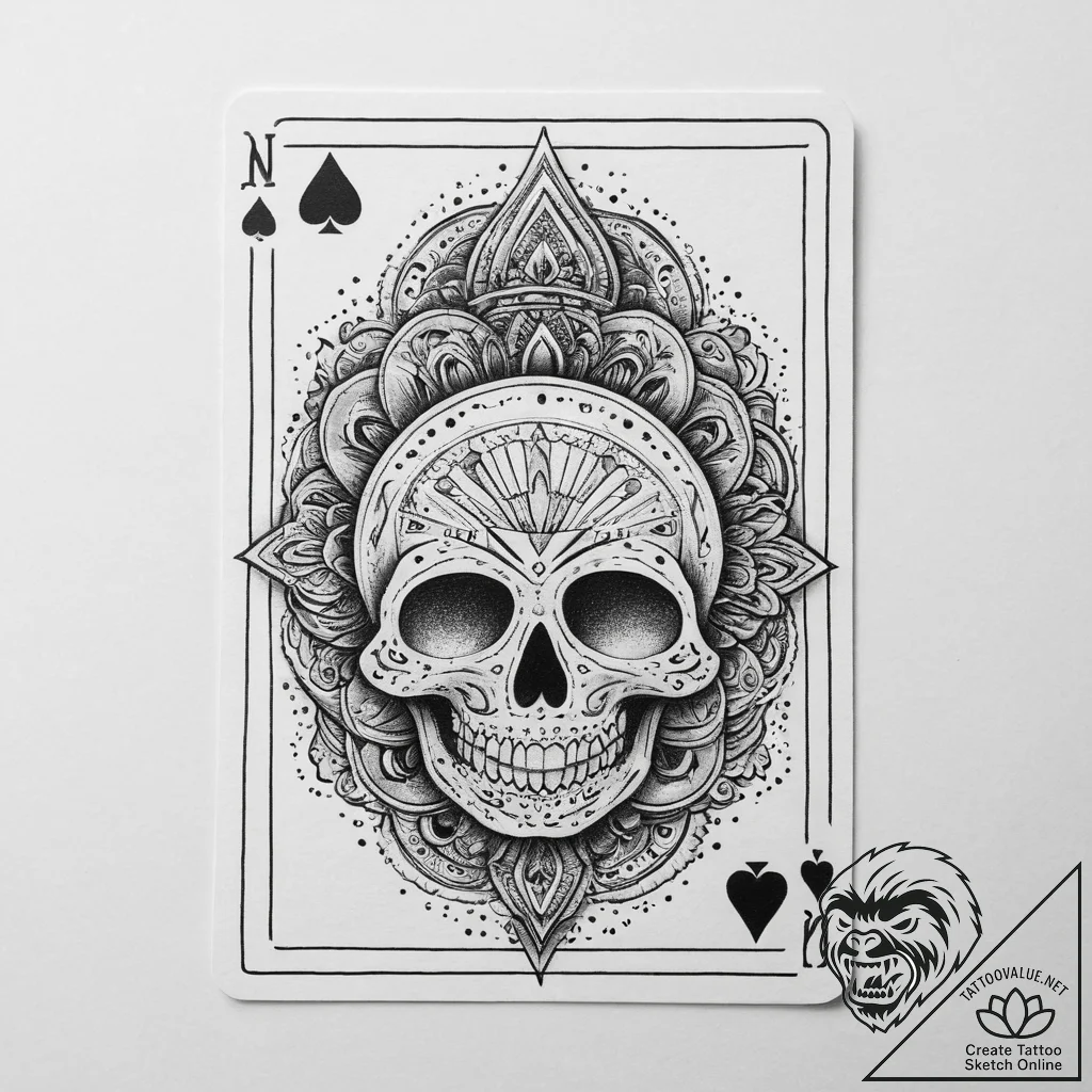 Tattoo sketch chicano игральные карты, tattoo... - tattoo sketch (№1756304163_0, 27.08.2025 14:16) — tattoovalue.net