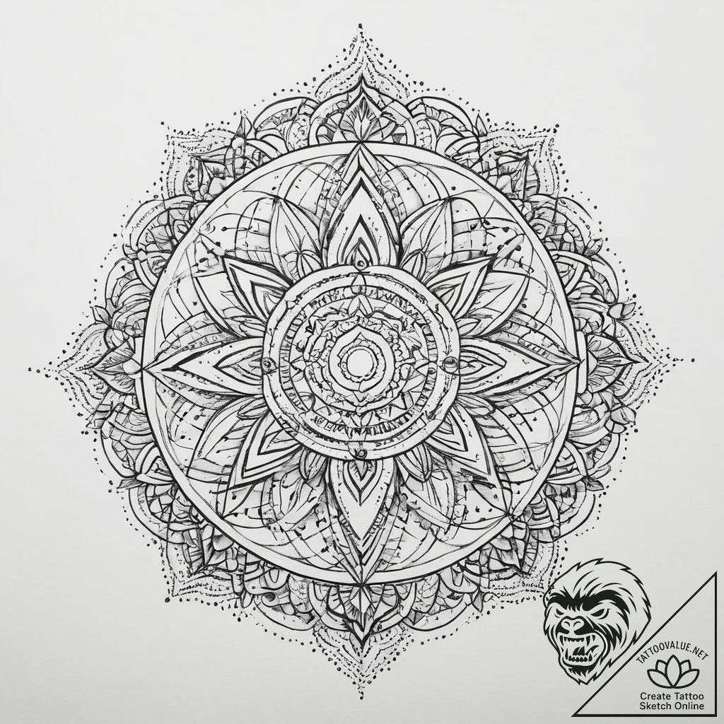 Tattoo sketch spiritual scene, tattoo sketch... - tattoo sketch (№1756305119_0, 27.08.2025 14:31) — tattoovalue.net