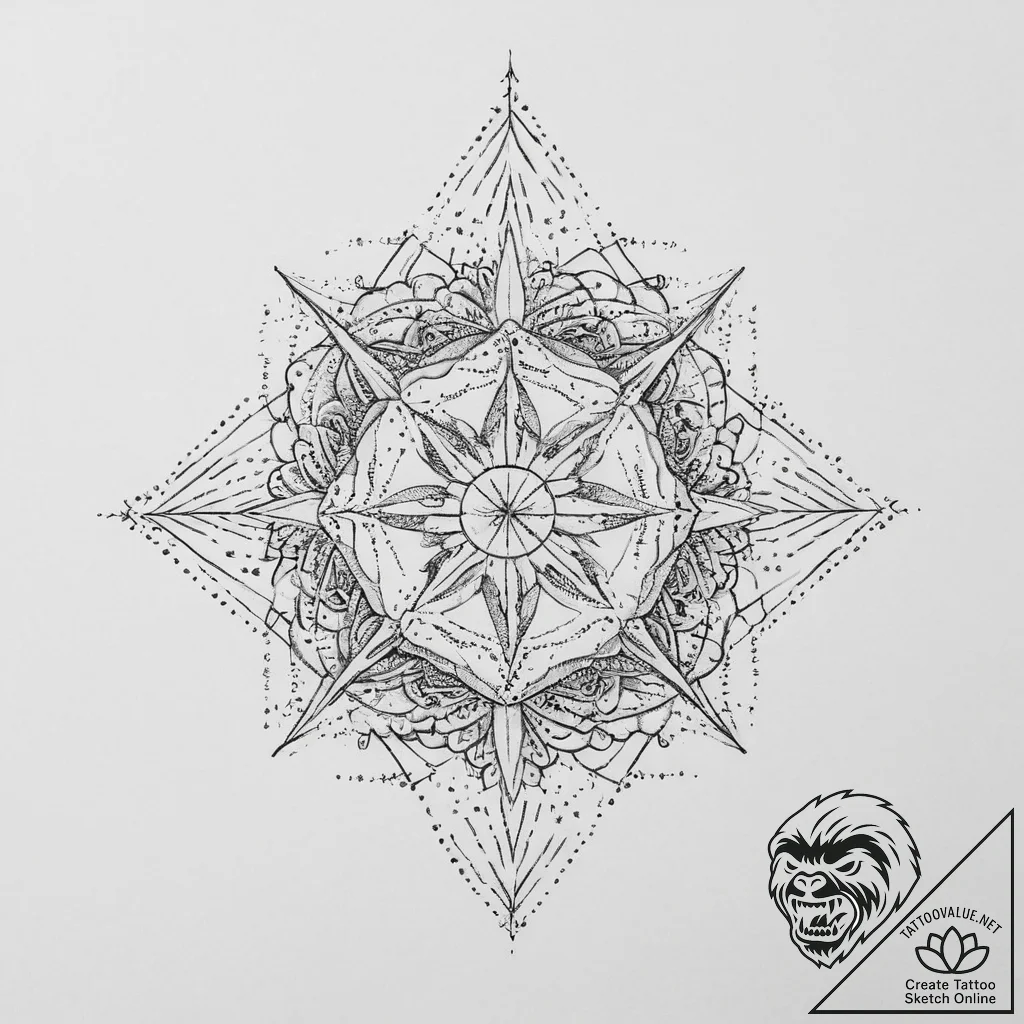 Tattoo sketch ruler with a design, tattoo dra... - tattoo sketch (№1756305318_0, 27.08.2025 14:35) — tattoovalue.net