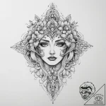 Tattoo sketch down coat with a design, concep… – tattoo sketch (№1756306305_0, 27.08.2025 14:51) — tattoovalue.net