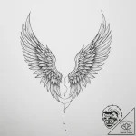 Tattoo sketch wings – tattoo sketch (№1756307865_0, 27.08.2025 15:17) — tattoovalue.net