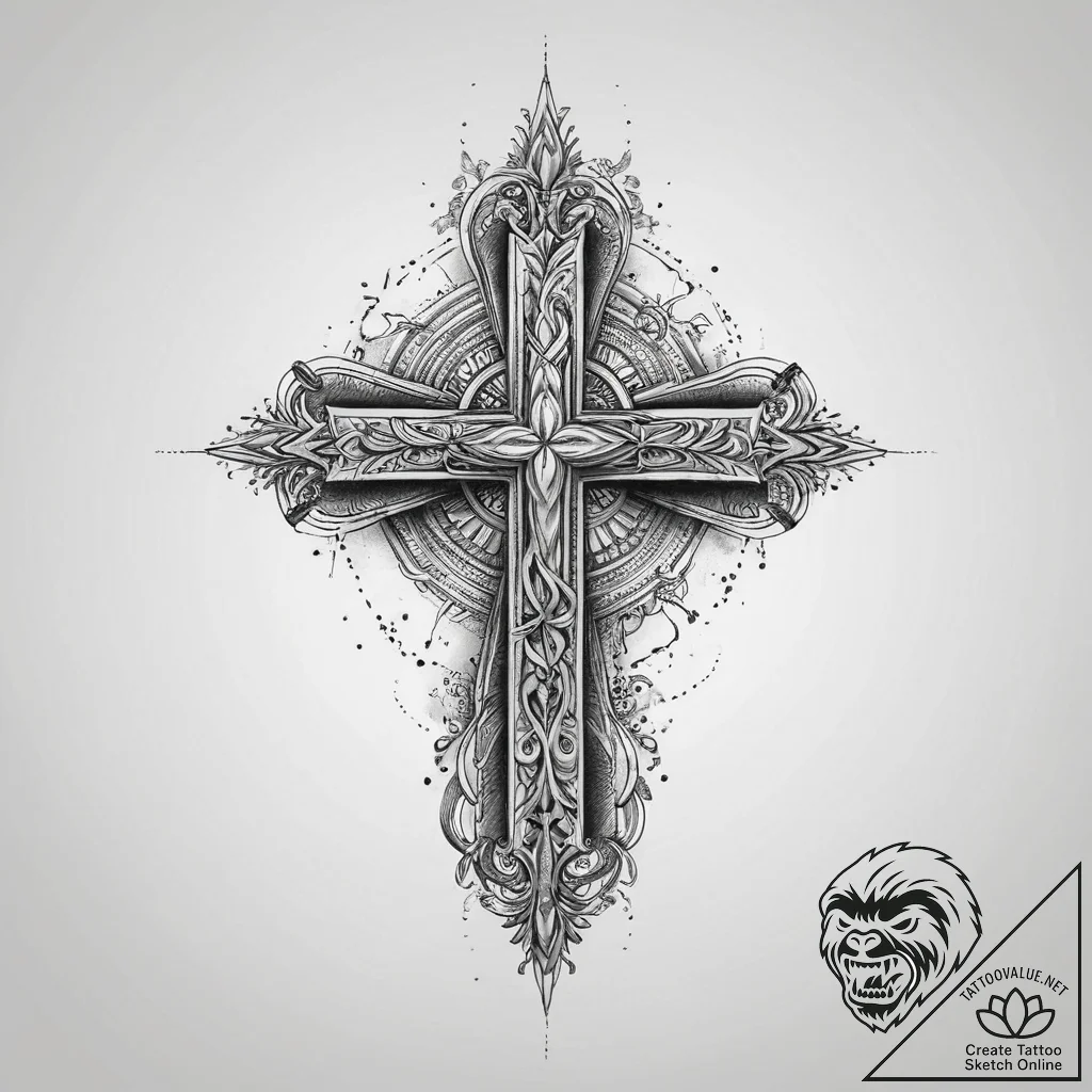Tattoo sketch a symbolic concept, tattoo draw... - tattoo sketch (№1756308062_0, 27.08.2025 15:21) — tattoovalue.net