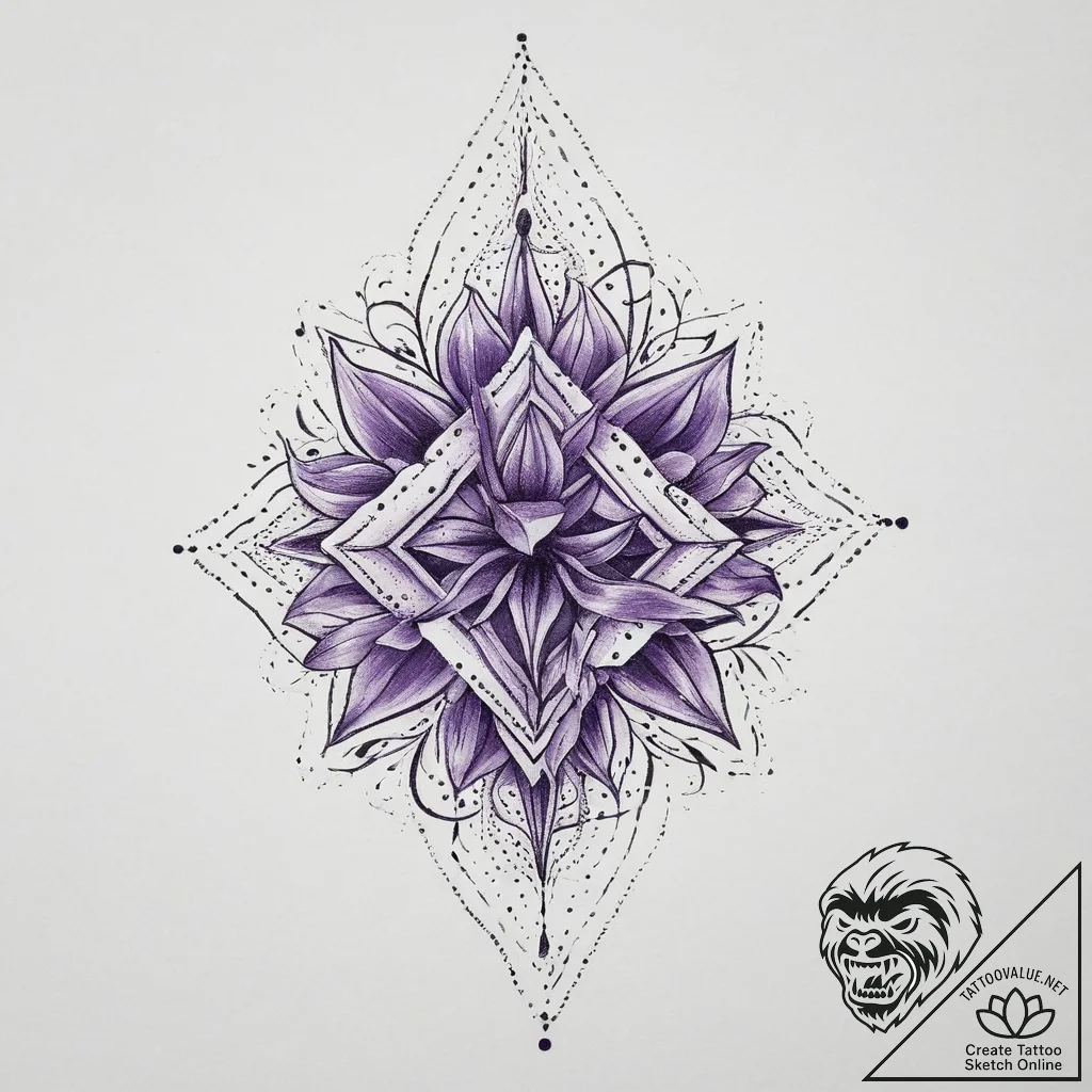 Tattoo sketch purple, concept art for tattoo,... - tattoo sketch (№1756309246_0, 27.08.2025 15:40) — tattoovalue.net