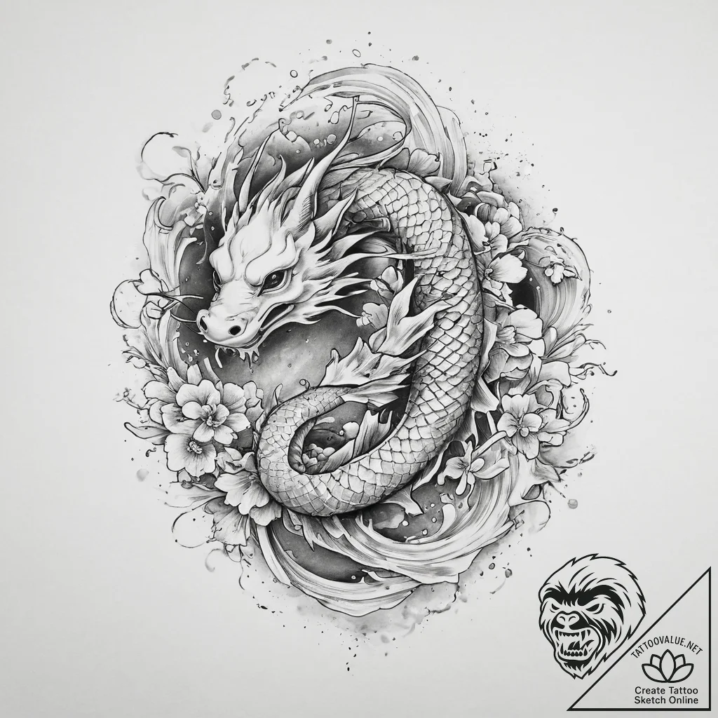 Tattoo sketch holy ghost, concept art for tat... - tattoo sketch (№1756309833_0, 27.08.2025 15:50) — tattoovalue.net