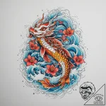 Tattoo sketch down coat with a design, ink il… – tattoo sketch (№1756310031_0, 27.08.2025 15:53) — tattoovalue.net