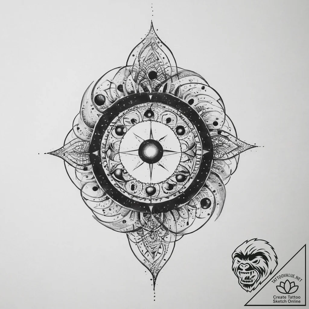 Tattoo sketch galactic spiral, tattoo sketch... - tattoo sketch (№1756310621_0, 27.08.2025 16:03) — tattoovalue.net