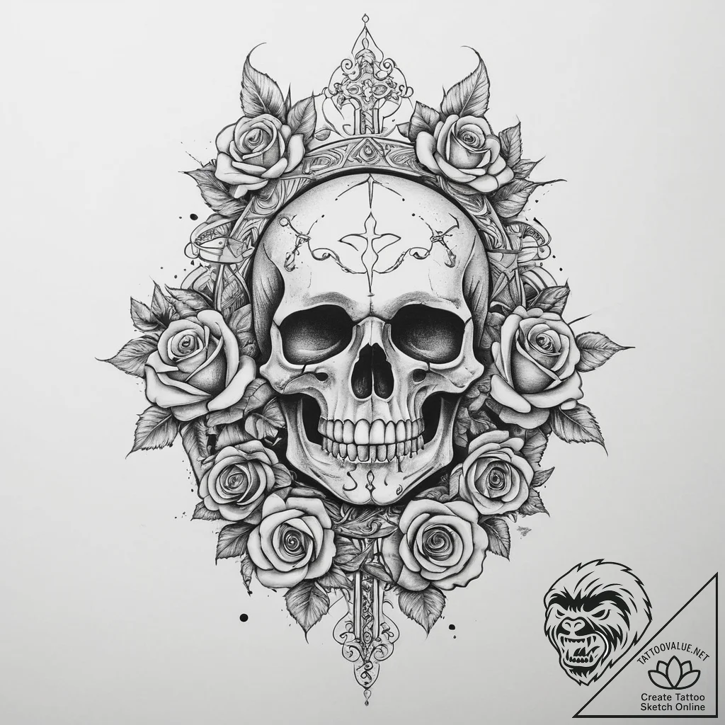 Tattoo sketch divine master, concept art for... - tattoo sketch (№1756311213_0, 27.08.2025 16:13) — tattoovalue.net