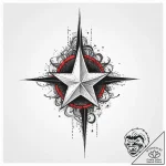 Tattoo sketch cloud with a star, concept art… – tattoo sketch (№1756311605_0, 27.08.2025 16:20) — tattoovalue.net