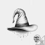 Tattoo sketch wizard’s hat, ink illustration… – tattoo sketch (№1756312781_0, 27.08.2025 16:39) — tattoovalue.net