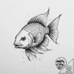 рыбы, concept art for tattoo, on a clean whit… – tattoo sketch (№1756312977_0, 27.08.2025 16:42) — tattoovalue.net