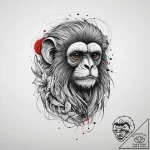 Tattoo sketch tamarin, tattoo flash sheet des… – tattoo sketch (№1756313370_0, 27.08.2025 16:49) — tattoovalue.net