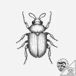 Tattoo sketch clerid beetle, ink illustration… – tattoo sketch (№1756317184_0, 27.08.2025 17:53) — tattoovalue.net