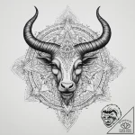 Tattoo sketch demon with horns, tattoo line a… – tattoo sketch (№1756318374_0, 27.08.2025 18:12) — tattoovalue.net