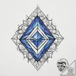 Tattoo sketch sapphire, ink illustration for… – tattoo sketch (№1756318572_0, 27.08.2025 18:16) — tattoovalue.net