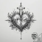 Tattoo sketch heartbeat with a family, artist… – tattoo sketch (№1756319560_0, 27.08.2025 18:32) — tattoovalue.net