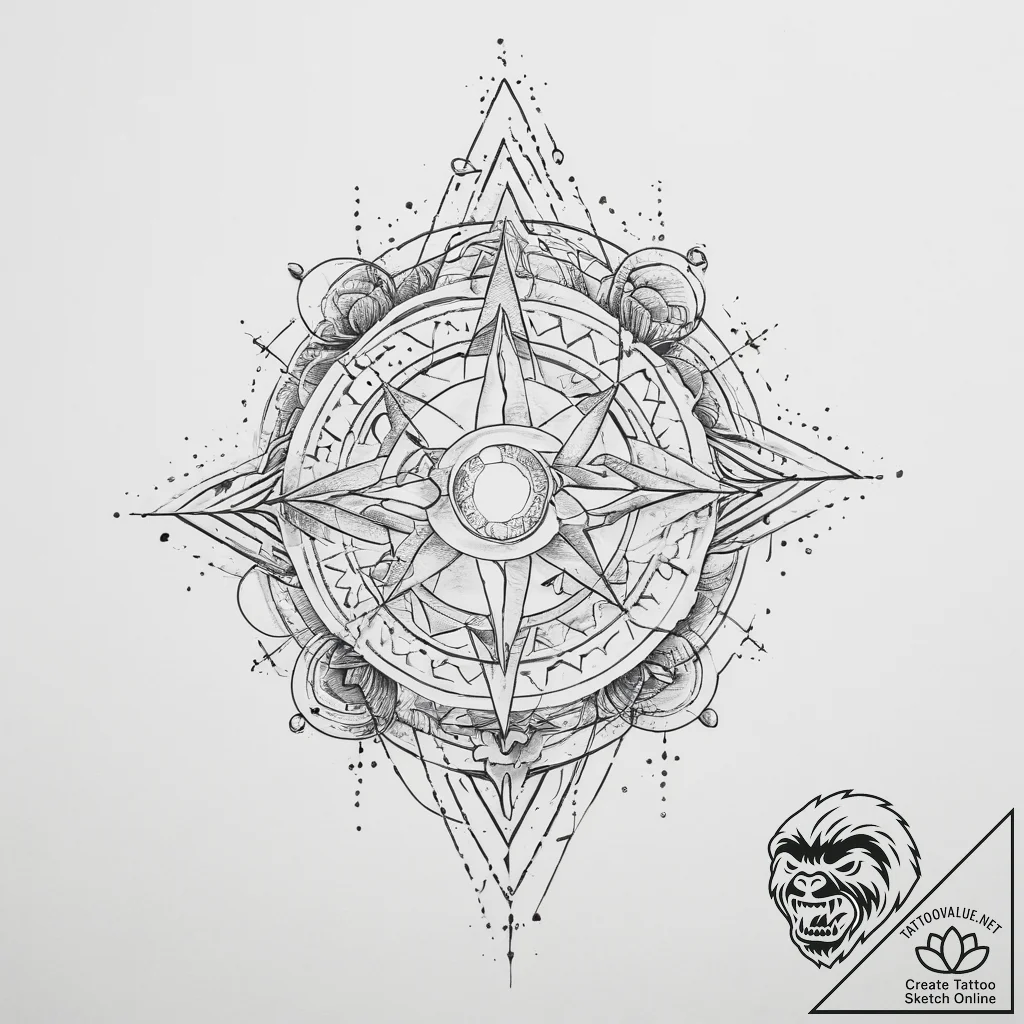 Tattoo sketch cosmic dimension - tattoo sketch (№1756320739_0, 27.08.2025 18:52) — tattoovalue.net