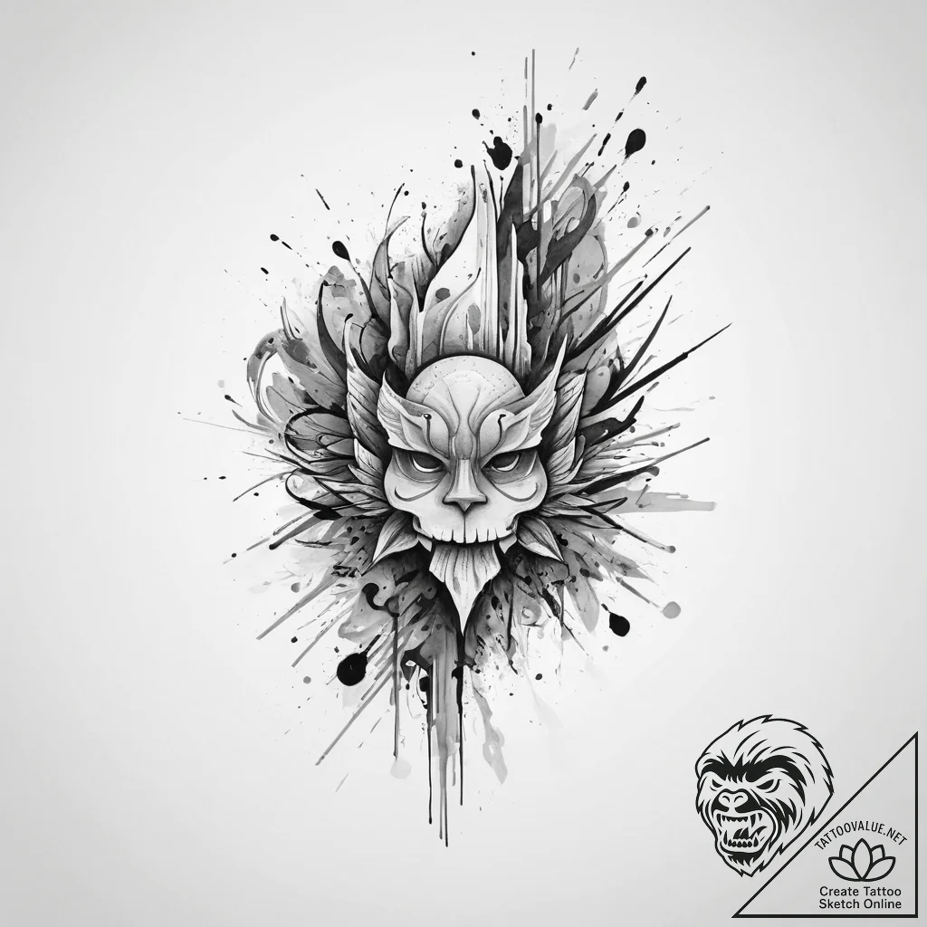 Tattoo sketch glass, concept art for tattoo,... - tattoo sketch (№1756321530_0, 27.08.2025 19:05) — tattoovalue.net