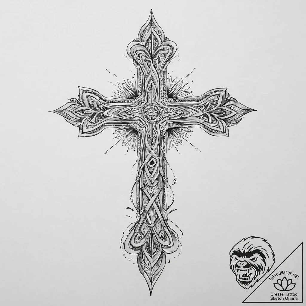 Tattoo sketch courage, ink illustration for t... - tattoo sketch (№1756321931_0, 27.08.2025 19:12) — tattoovalue.net